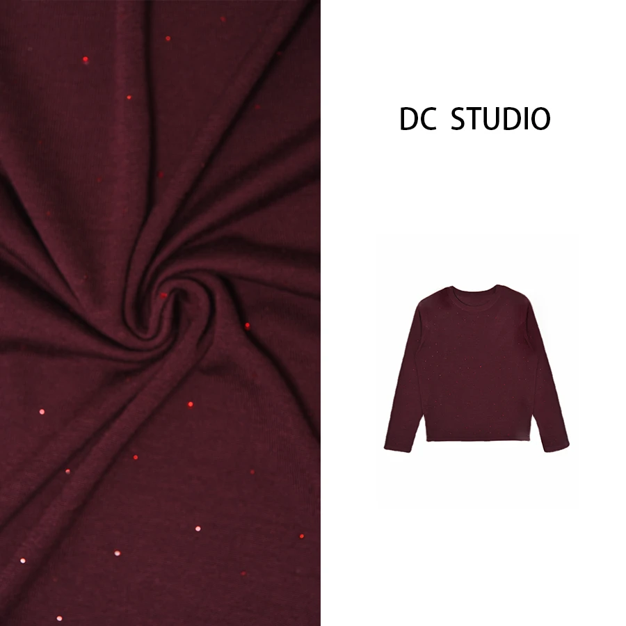 DC STUDIO【绯绛】2024秋冬新款纯色百搭时尚简约打底圆领针织衫