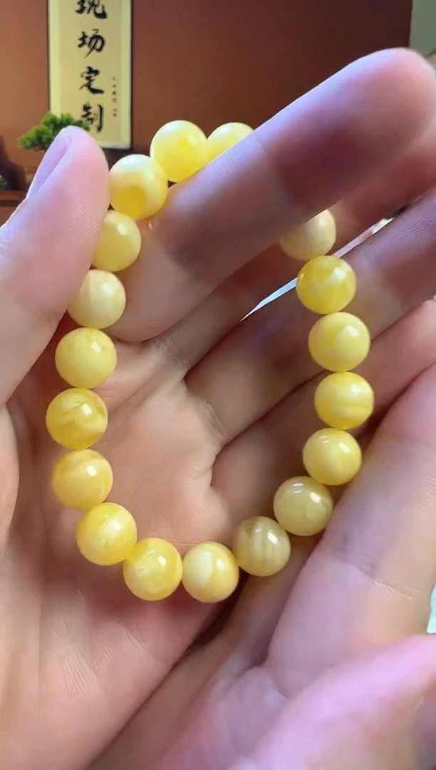 未镶嵌蜜蜡手串蜜蜡9.8mm