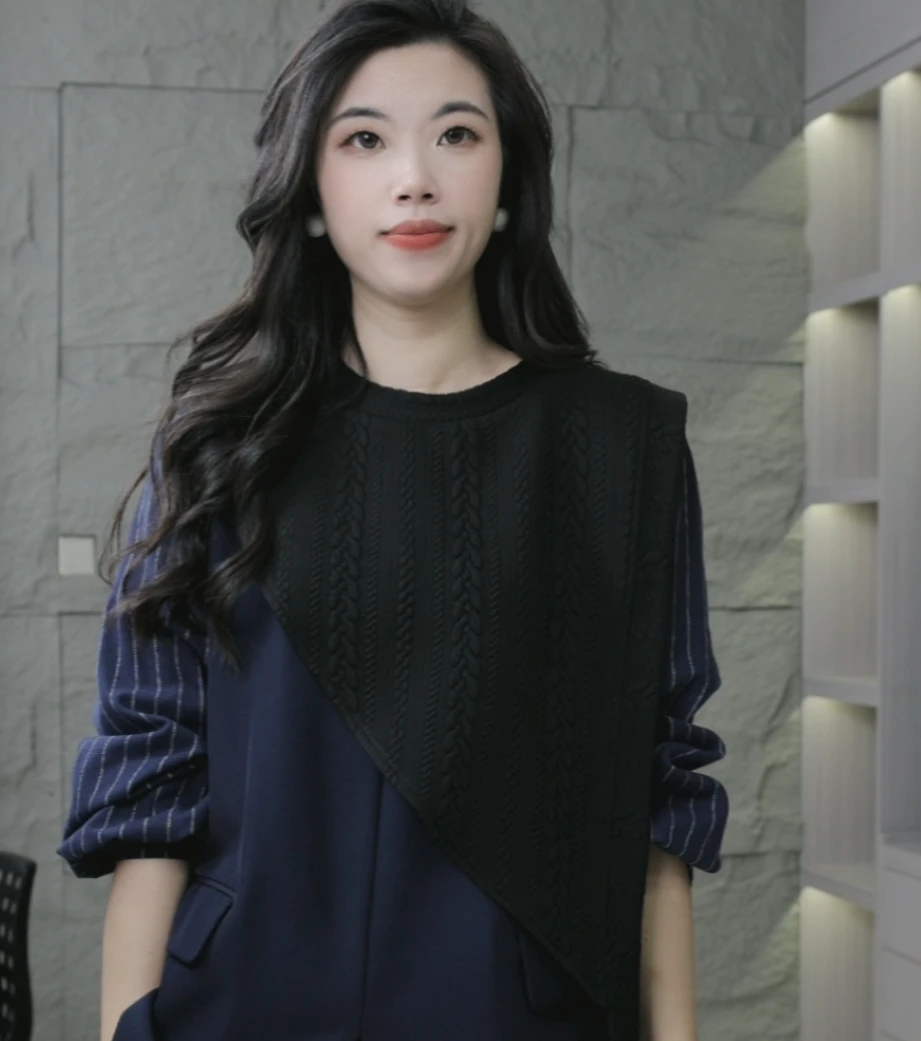 PW250919秋冬新款百搭任意搭配时尚小马甲显瘦遮肉大码女装