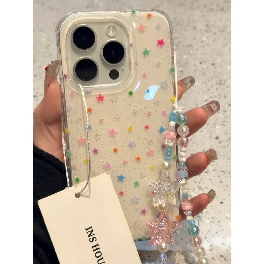 闪粉满屏星星适用苹果16promax手机壳iPhone15/14/13/12/11新款女