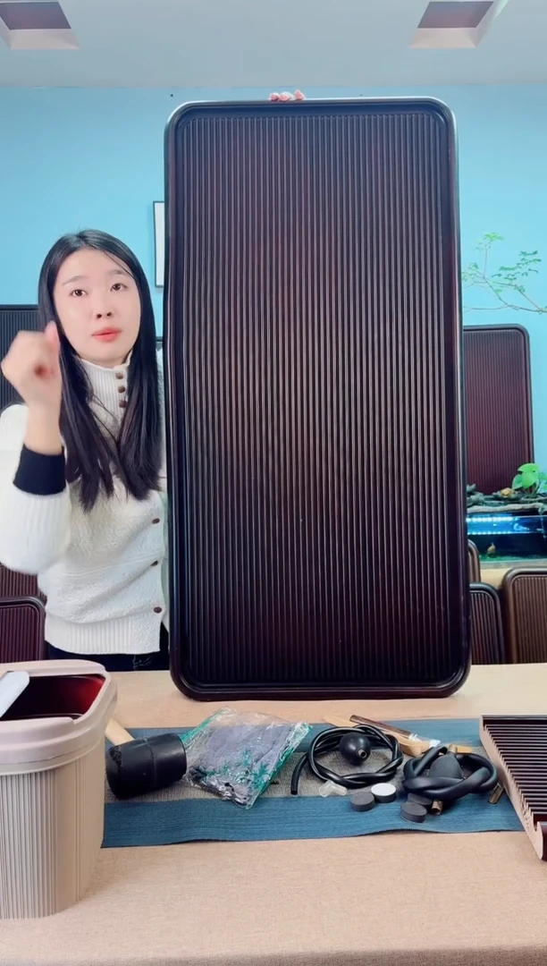 100*50*5千川大板黑胡桃色款式茶盘