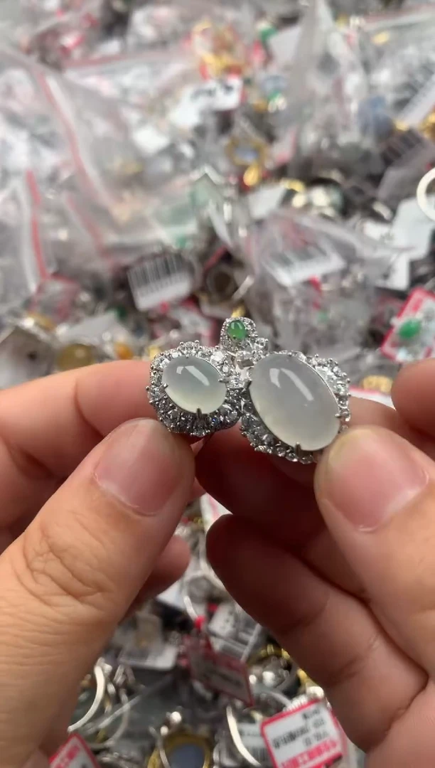 银S925镶嵌戒指翡翠222222   4