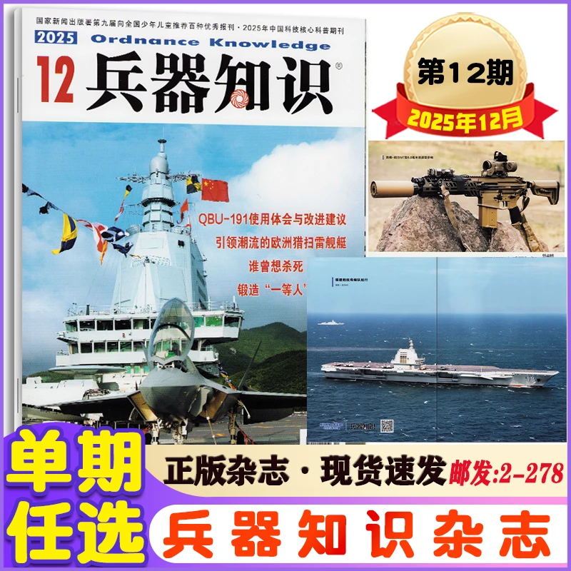 兵器知识杂志2025年1-8/9/10/11/12月+2024全年 增刊军事科技期刊