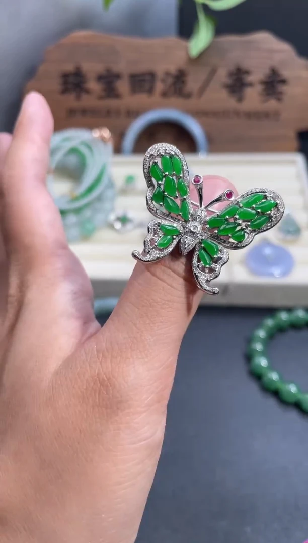 翡翠18K金镶嵌颈饰109 中国好珠宝