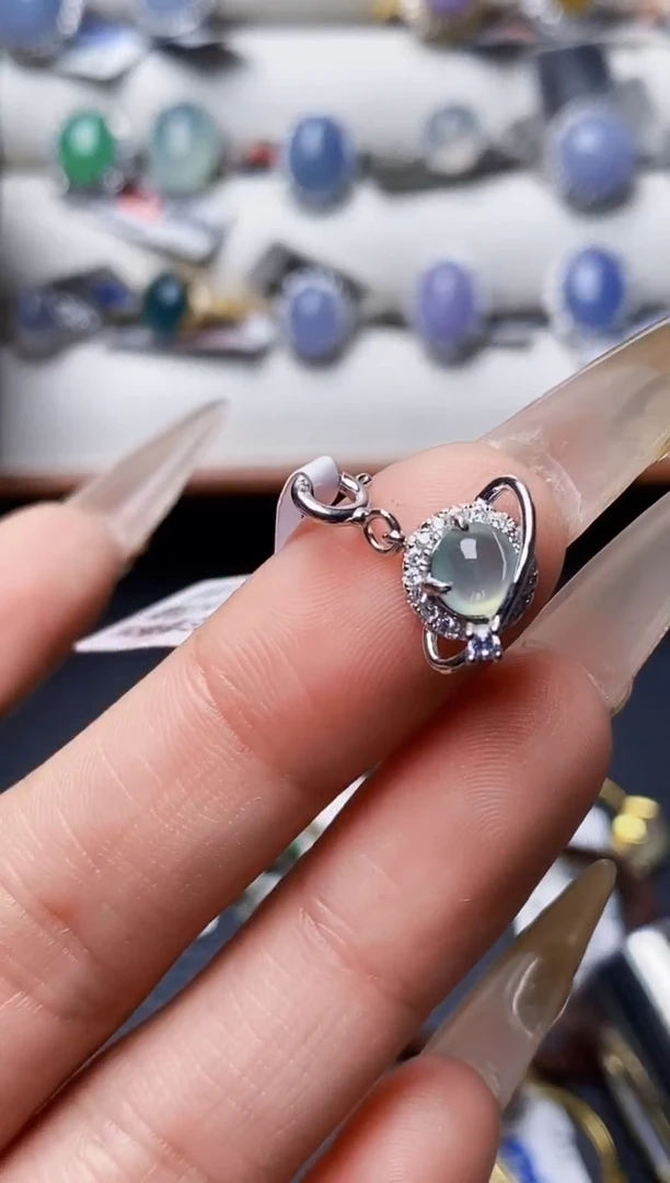 银S925镶嵌戒指翡翠1630