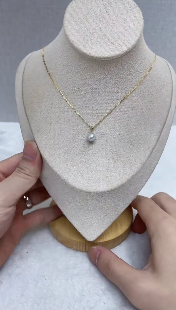 吊坠(赠链)18K金镶嵌海水珍珠