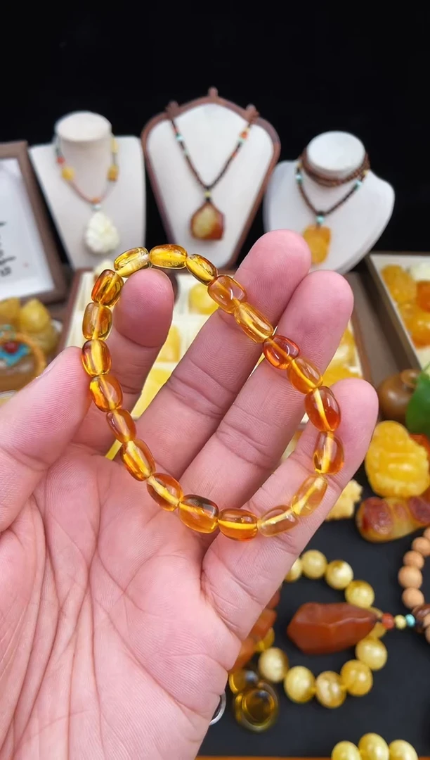 琥珀未镶嵌珠宝奇石柒月