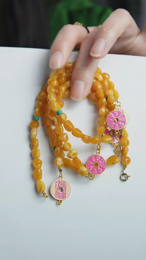 【闪购商品】蜜蜡手链合金蜜蜡手链