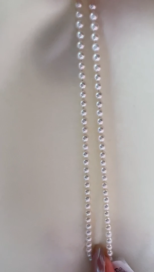 银S925镶嵌淡水珍珠DA 串链带吉尔德大证 5-6 xs005