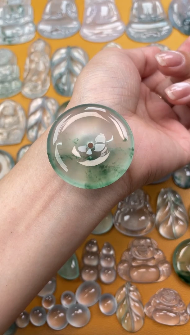 翡翠未镶嵌吊坠(不含链)平安扣 37.5 7.5