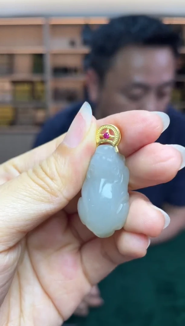 和田玉银S925镶嵌颈饰多样性发一件