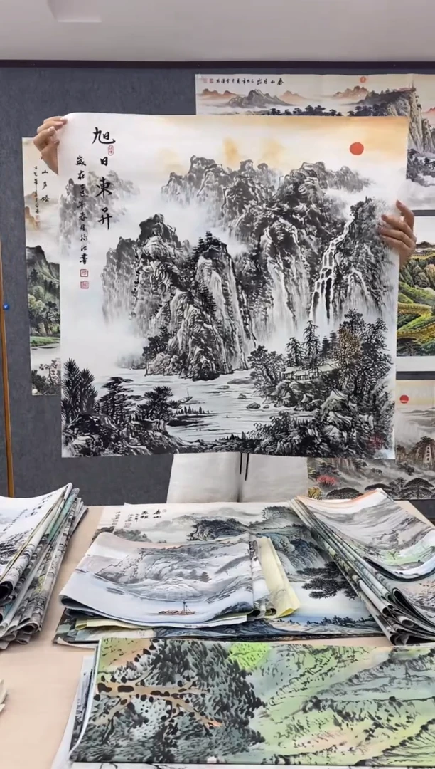 国画福利！沈泳江手绘 四尺斗方68*68cm