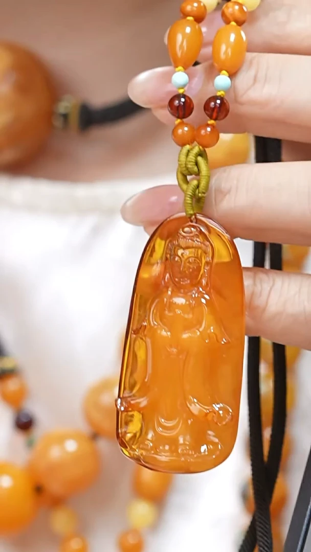 蜜蜡颈饰未镶嵌4278天然蜜蜡珠宝奇石云端妖孽石膏蜡全部保真
