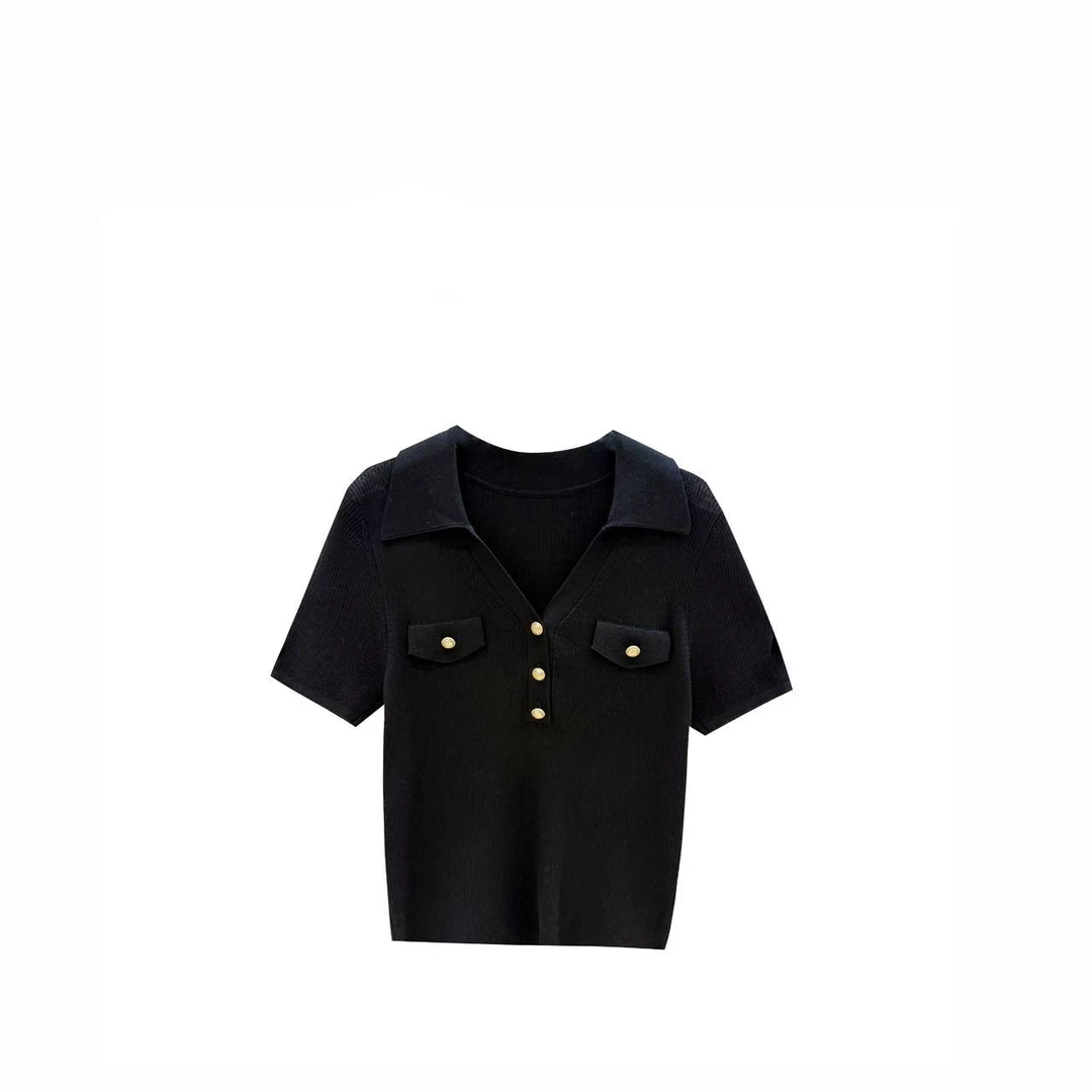 【白露为霜】2025夏季新款时尚休闲设计师天-丝上衣H2749