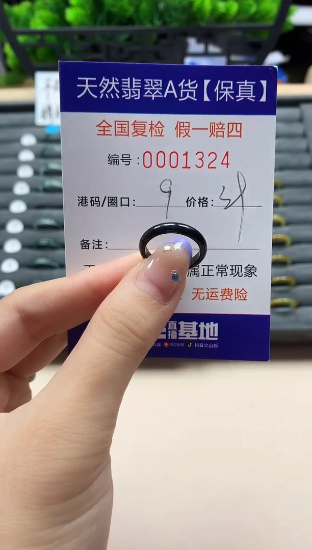 未镶嵌戒指翡翠天然  1324