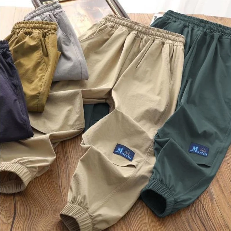 【高弹锦纶】男童速干裤2024夏季新款防蚊裤儿童薄款休闲裤时尚长裤