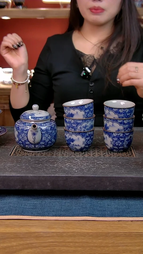 简装家用款7件套 老陶泥开片纹陶瓷茶具