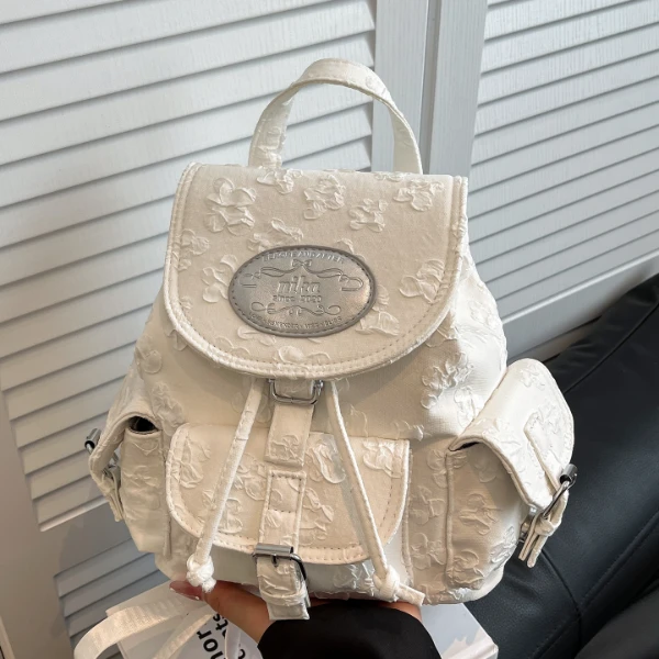 韩系旅行双肩包女2025新款时尚流行百搭大容量书包大学生手拎背包