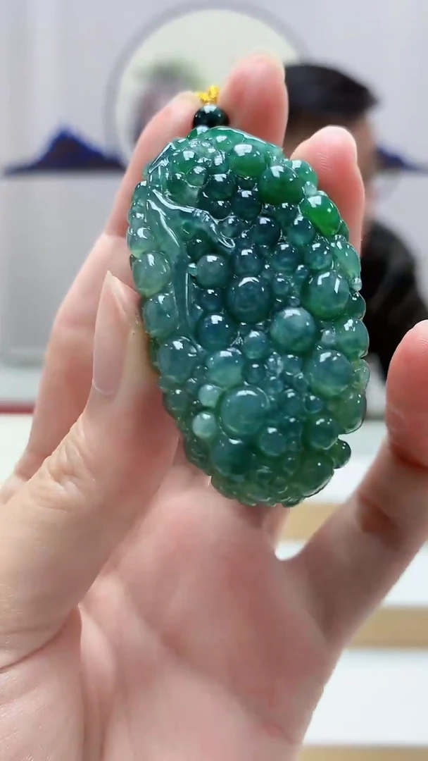 未镶嵌定制翡翠5153zm-毛货挂件21葡萄