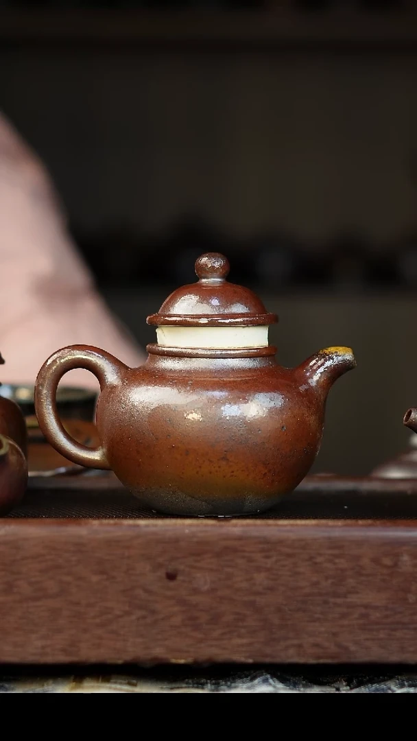 茶壶紫砂?**爱柴烧紫砂天青多球250cc