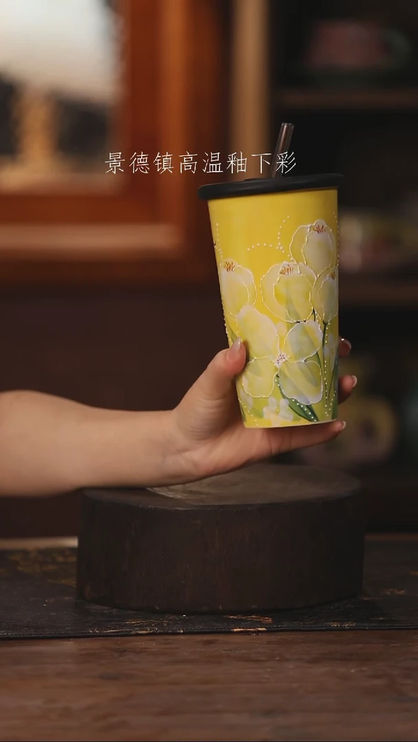 陶瓷景德镇高温釉下手绘陶瓷