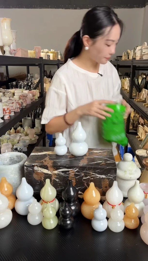 石材004蓝水晶小葫芦