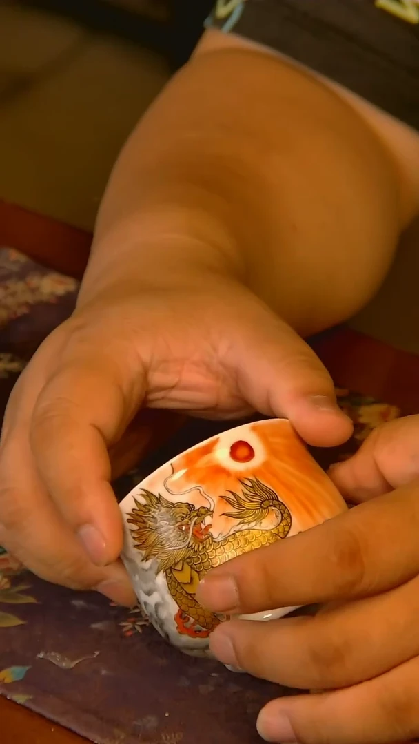 杯手工手绘杯杯很美丽