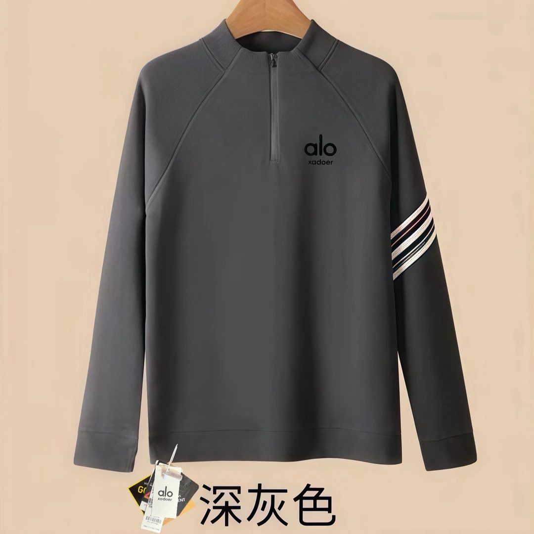 Alo xadoer 加绒半拉链男士立领打底衫加绒加厚保暖外套休闲卫衣