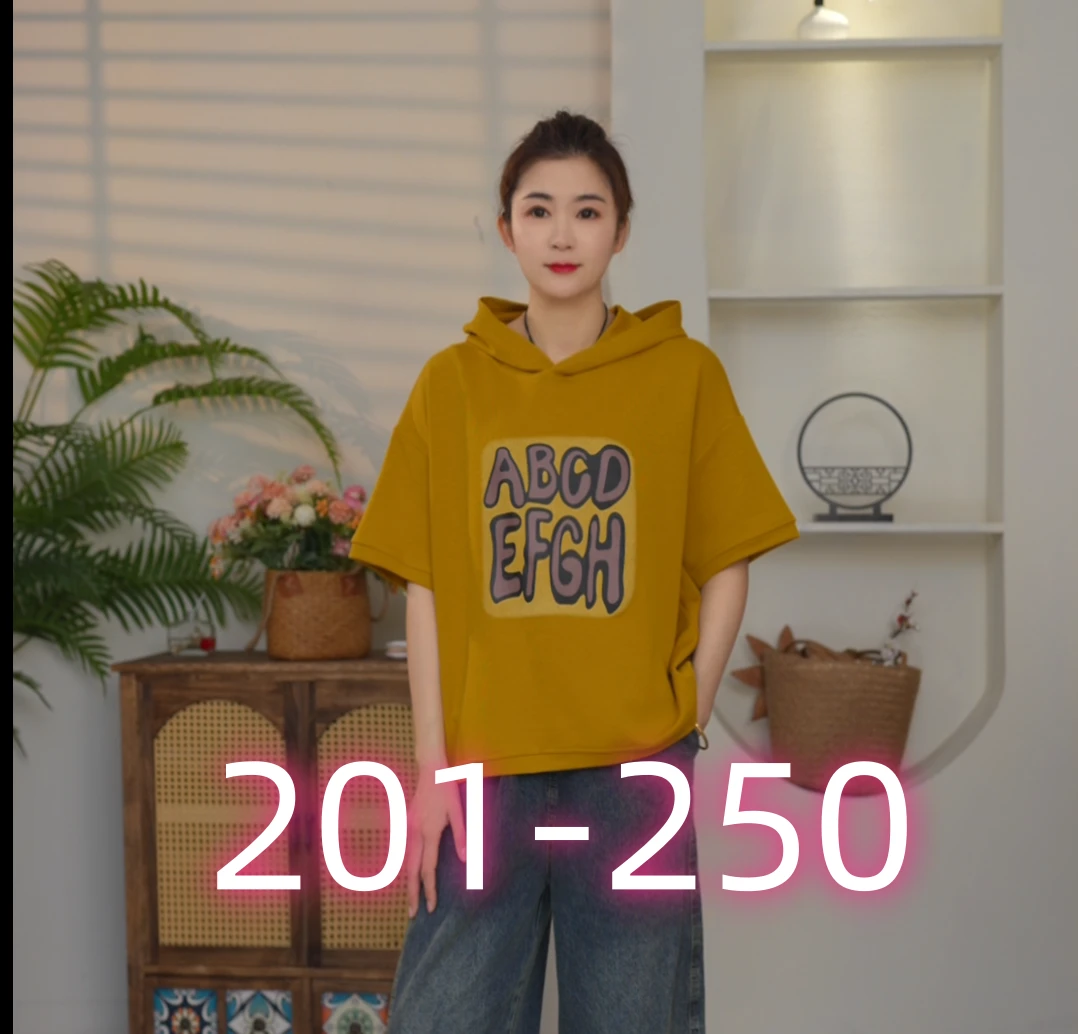 A201-250夏季新款时尚百搭短袖T恤女上衣