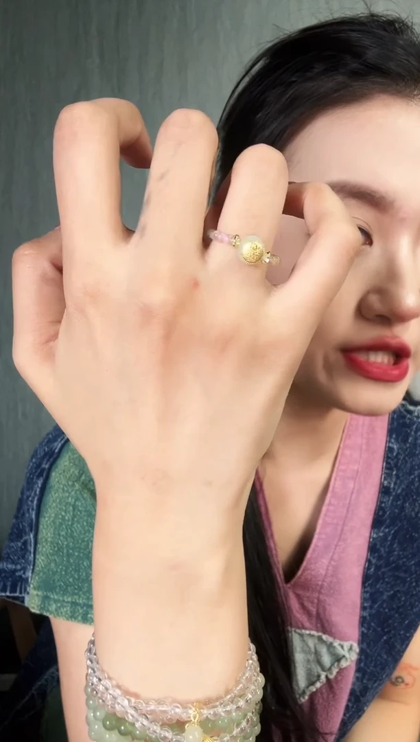 和田玉戒指未镶嵌和田碧玺戒指