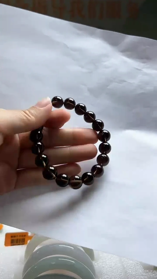 【闪购商品】烟晶手链未镶嵌茶水晶手串