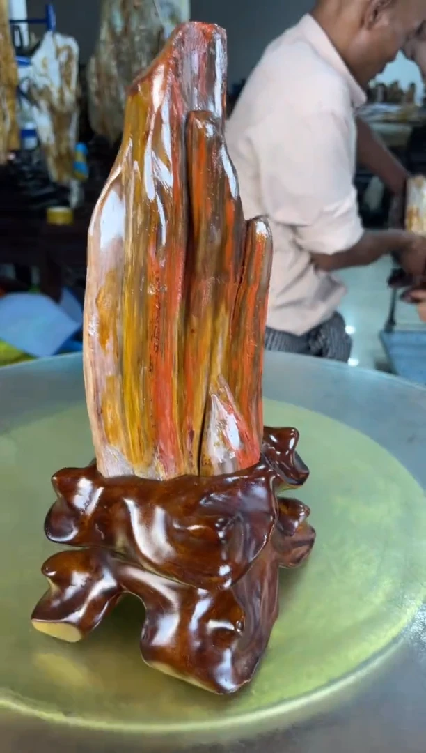 未镶嵌摆件硅化玉29
