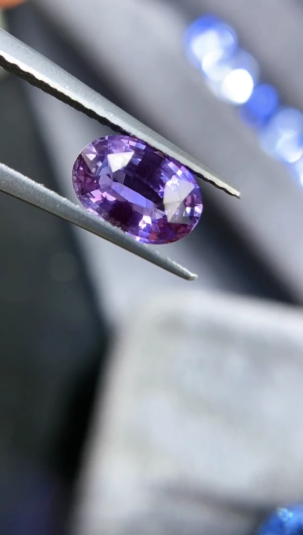 【闪购商品】定制蓝宝石定制未镶嵌1.54克拉紫色天然