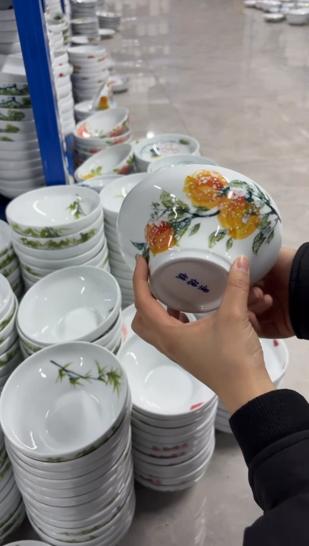 景德镇高温陶瓷食品级手绘釉中彩-葫芦碗