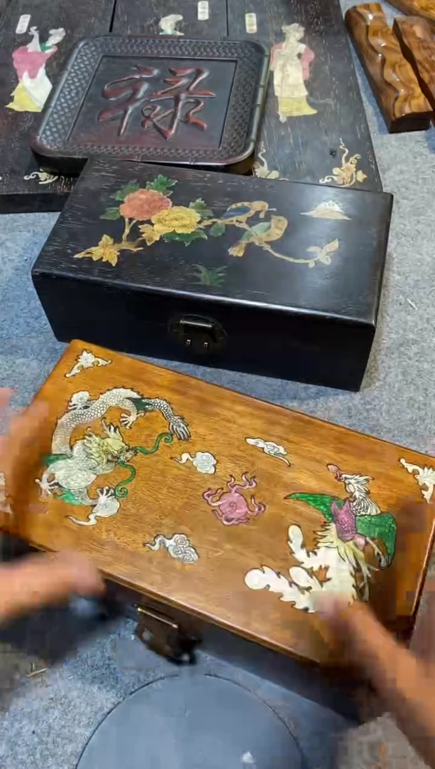香榧木紫檀拆件雕刻板以直播间实物为准微瑕老物件