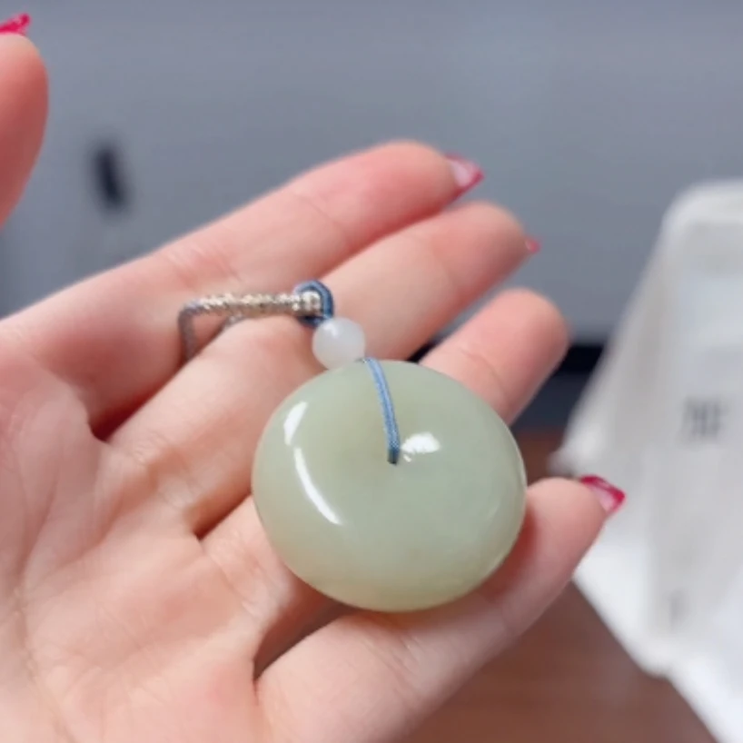 【香掌柜】和田玉黄口平安扣吊坠（发一件）