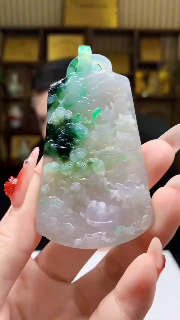 【闪购商品】定制翡翠未镶嵌1071ry-毛货挂件51