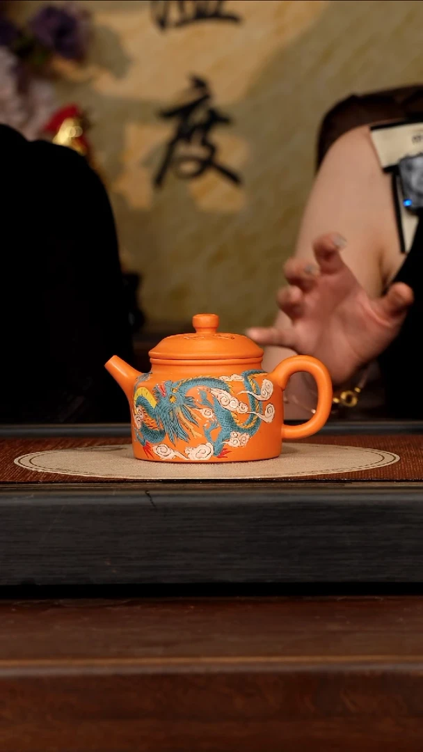 茶壶紫砂宜兴紫砂SJK 橘黄砂 德钟