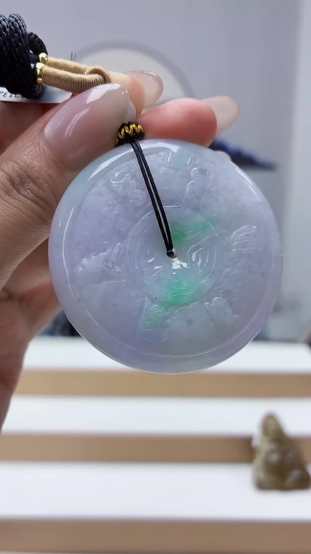 未镶嵌定制翡翠5160MM-毛货挂件70