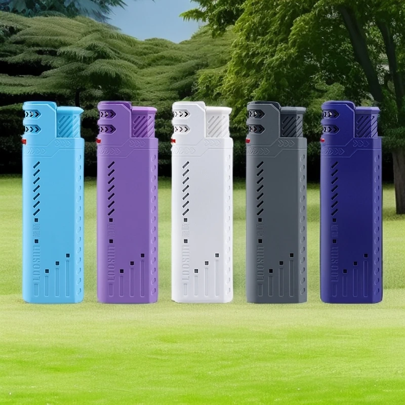 2025新款打火机防风金属蓝焰直冲海蓝色系个性广告定制印字火机