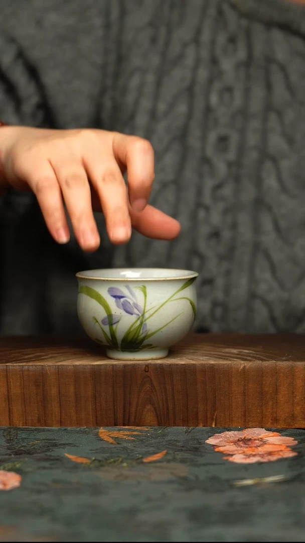 杯釉下彩手工手绘同款陶器