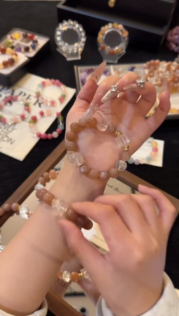 合金手链水晶金沙太阳石x2872