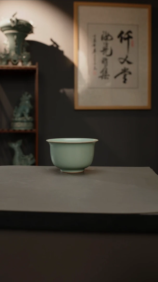 【闪购商品】杯仿古釉原矿 压手杯