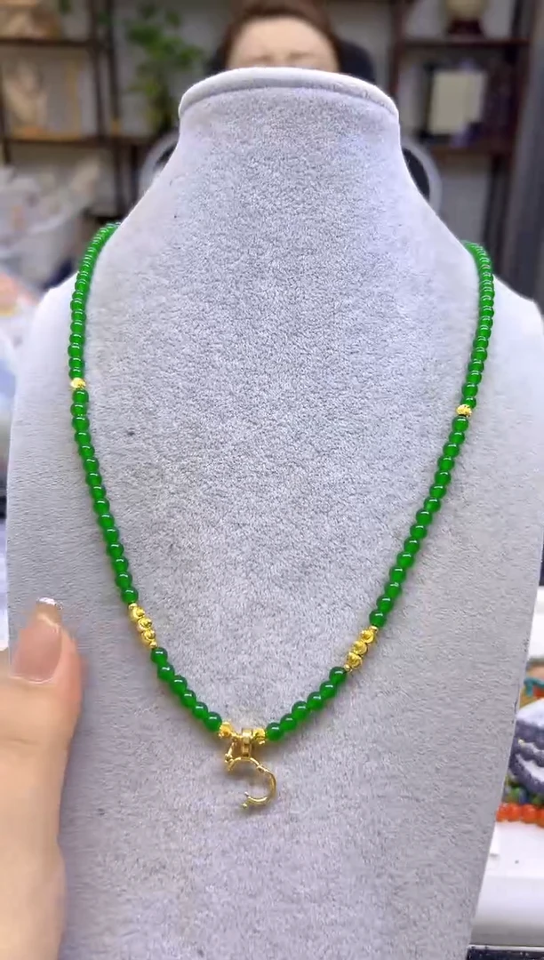 翡翠未镶嵌项链DIY款X376