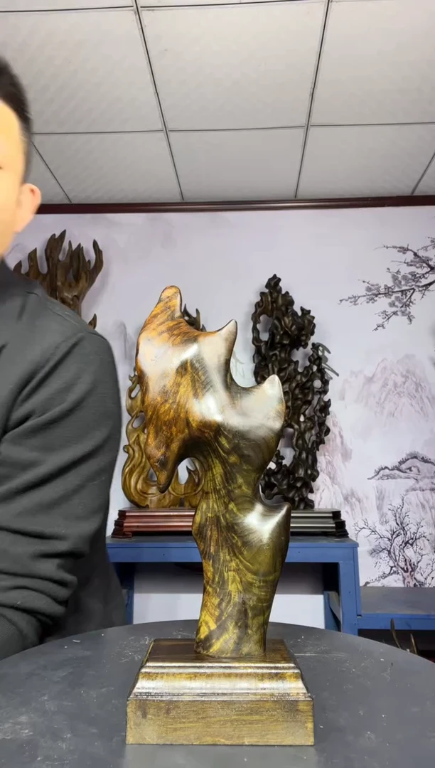 金丝楠木雕款蓝****炭金丝楠木工艺品摆件