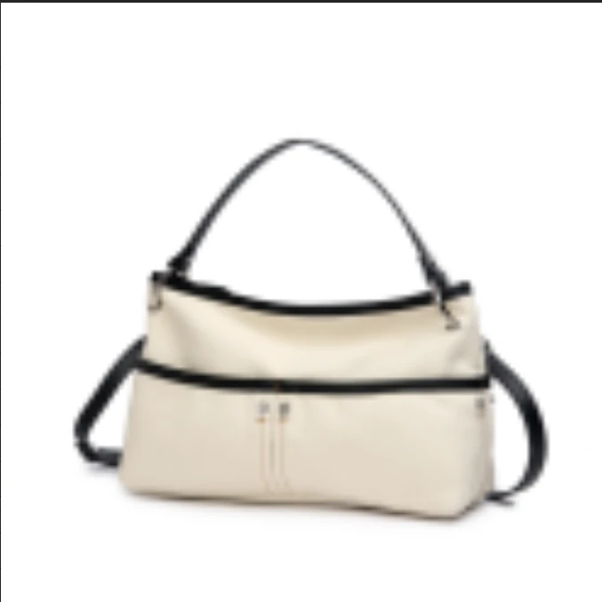 【蟹老板优选】夏季新款休闲帆布手提托特包百搭单肩斜挎包2398米白