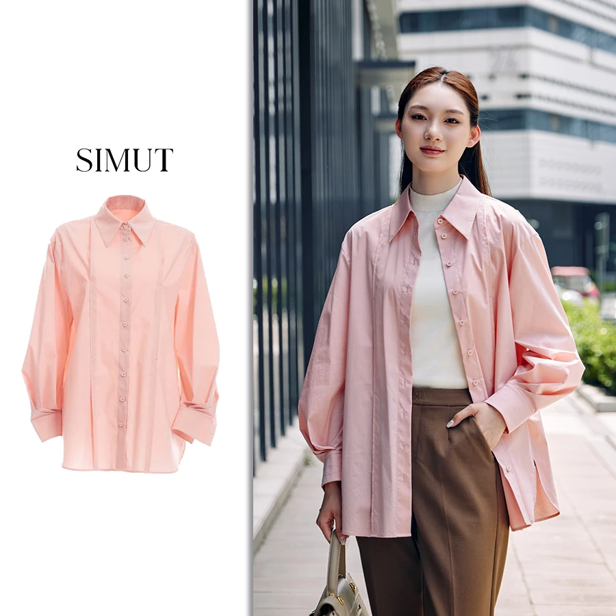 SIMUT思慕缇25早春新款百搭时尚衬衫设计感SH018431