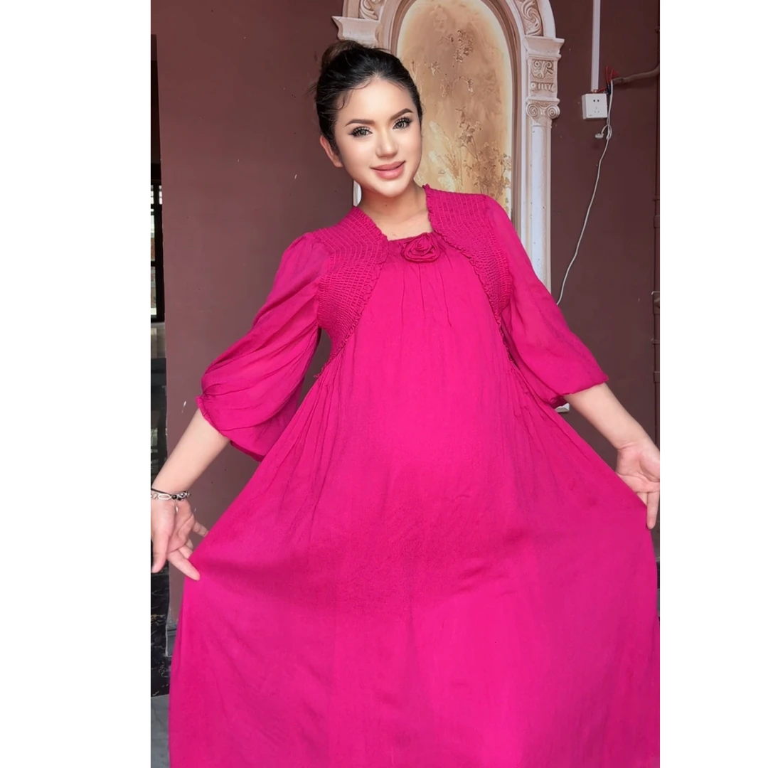 8811【古丽米热】宽松气质显瘦设计款女装连衣裙