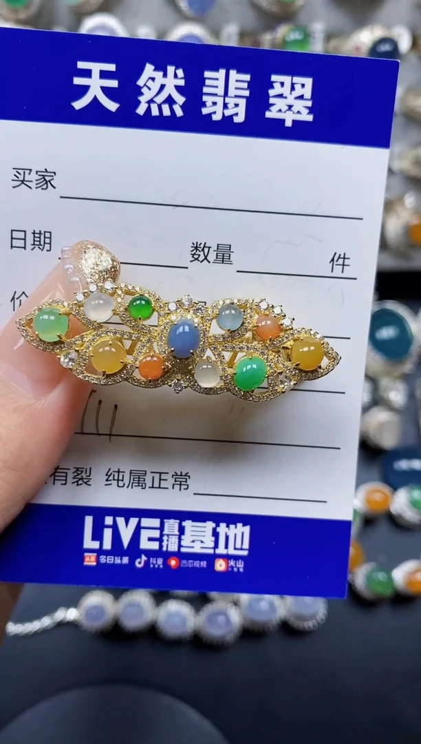 翡翠银S925镶嵌颈饰111