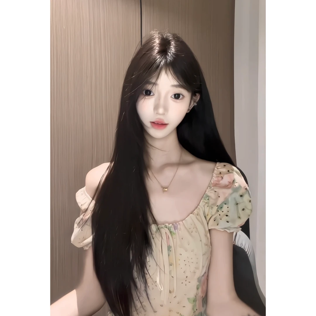 中秋特惠 65 CM 八字刘海高层次一片式不用带发网假发（含人发）